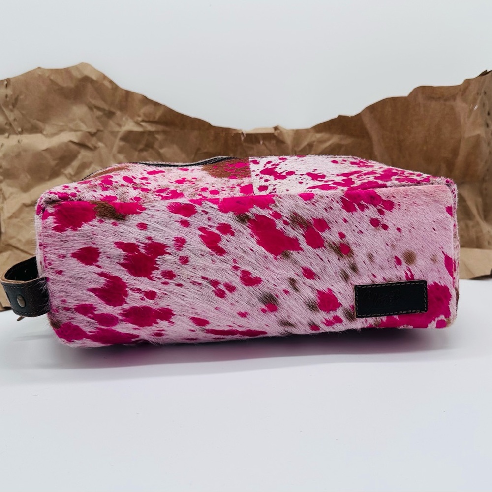 Pink Acid Hair On Hide Ditty Bag
